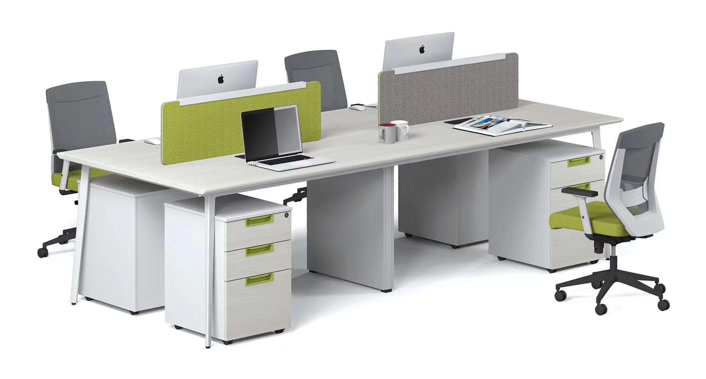 4人屏風工作位-十字形屏風辦公卡位