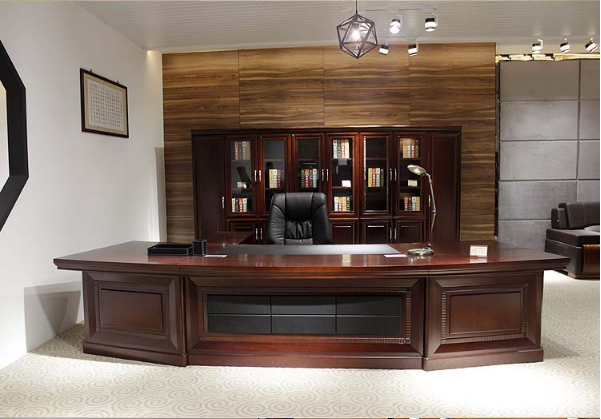 實木油漆總裁桌 辦公桌椅 總裁辦公桌椅