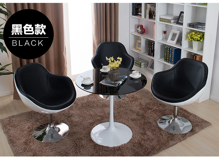 圓形玻璃洽談桌